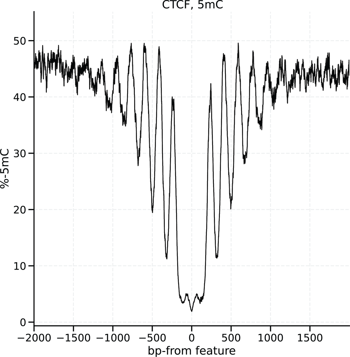 5mC patterns at CTCF sites